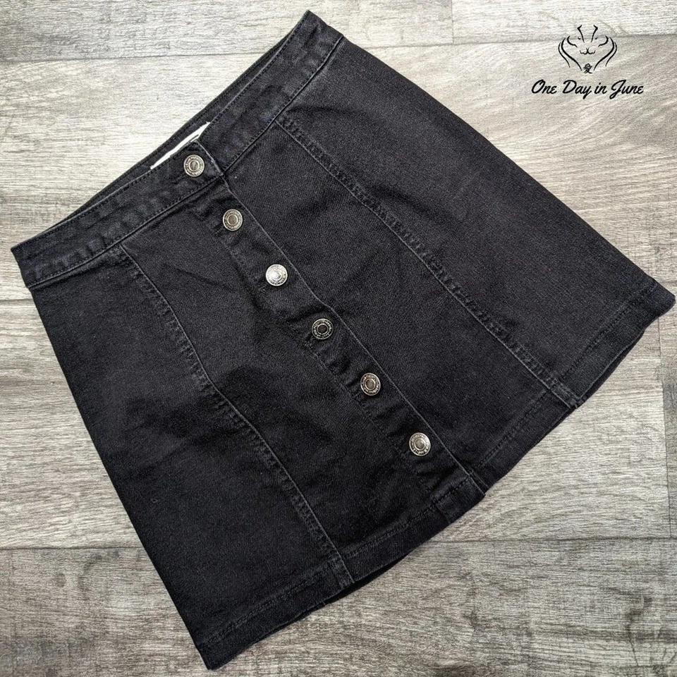 Papaya 高腰牛仔迷你裙 S 码 — 第 1/4 张图片