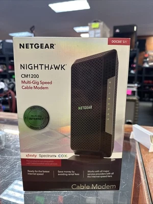NETGEAR Nighthawk CM1200-100NAS DOCSIS 3.1 Cable Modem b3 - Image 1 of 4