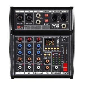 Pyle Professional DJ Audio Mixer Controller - 4-Channel DJ Controller Sound M... - Picture 1 of 7