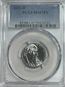 2021 D PCGS MS67FS JEFFERSON NICKEL - Picture 1 of 2