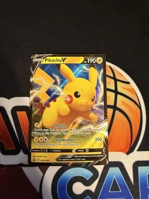 Pokemon TCG Pikachu V SWSH061 SWSH: Sword & Shield Promo Cards Holo Near Mint NM - Image 1 of 2