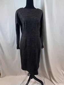 Hobbs London Women’s Size 8 Long Sleeve Herringbone Sheath Dress - Picture 1 of 11