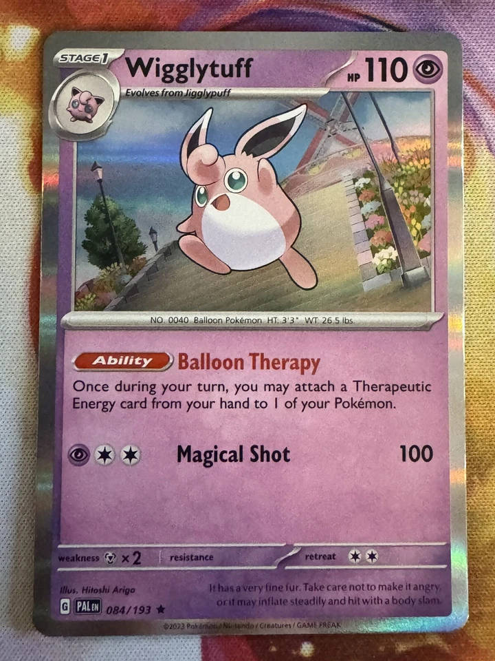 Pokémon TCG Wigglytuff SV02: Paldea Evolved 084/193  Holo Rare - Image 1 of 1