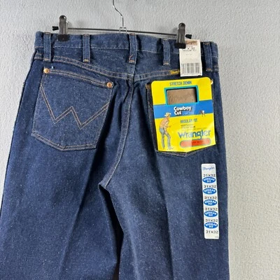 Pantalones de mezclilla Wrangler para hombre 31x32 azul corte vaquero elástico pesado Foto 1 de 4