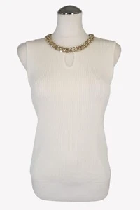 Sandro Damen Oberteil Gr. 40 (3) Weiß NEU Bluse Blouse Top Ärmellos - Bild 1 von 5