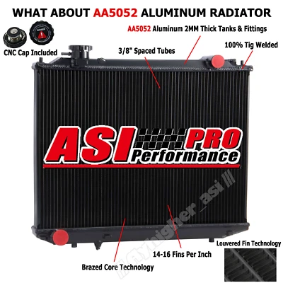 3 Row Aluminum Radiator For 1996-2011 Ford Courier/ Ranger Mazda Bravo BT50 MT - image 1 of 4