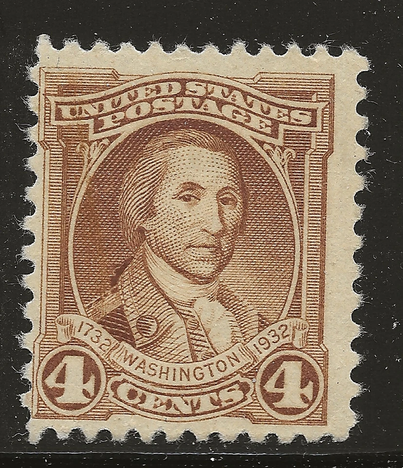 US Scott #709, Single 1932 Washington 4c FVF MH - Image 1 of 1