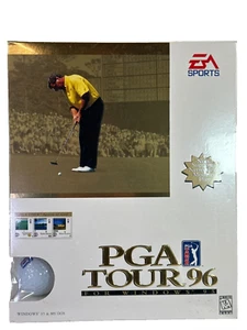 A Sports PGA Tour 96 PC Big Box Golf Game 1995 Windows 95 MS-DOS Sealed New - Picture 1 of 7
