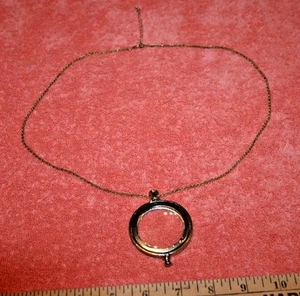 26" Long Chain Necklace with Swivel Magnifying Pendent - Picture 1 of 5
