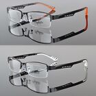 Men TR90 Half rimless sport Glasses Eyeglass Optical Spectacles RX Eyewear Frame