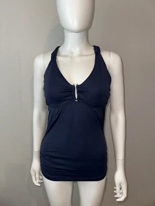 NWT $148 SEAFOLLY ANTHROPOLOGIE U HALTER SINGLET TANKINI SWIM TOP 6 F CUP - Picture 1 of 6