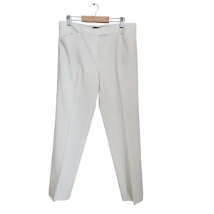 Pantalones de vestir Lafayette 148 para mujer 6 forrados crema ajustados negocios lana virgen - Imagen 1 de 15