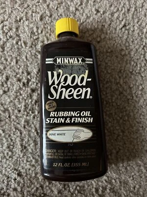 Madera Minwax Brillo Frotar Aceite Mancha y Acabado Paloma Blanco 12 oz. Gorra Amarilla Nueva Foto 1 de 2