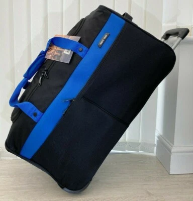 Large 24" Wheeled Travel Luggage Trolley Holdall Suitcase Duffle Bag Case 70L UK - Image 1 of 4