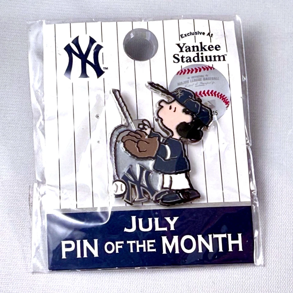 New Sealed! Yankee Stadium Pin of the Month July 2015 Lucy Peanuts!! - Image 1 of 1