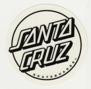 Santa Cruz Skateboards Black Letters Sticker 3" Decal - Picture 1 of 1