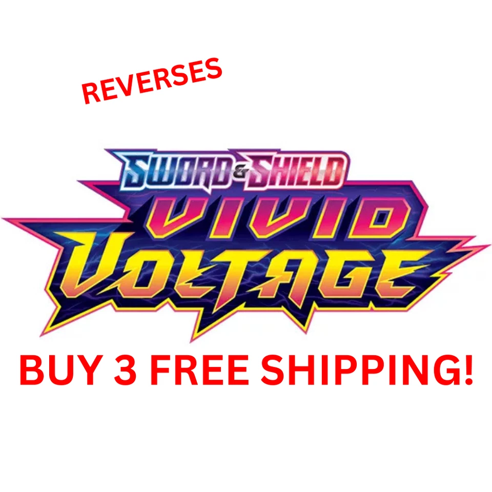 VIVID VOLTAGE Pokémon 1 - 185 PICK YOUR OWN REVERSE HOLOS LP/NM 3+ FREE SHIP - Image 1 of 1