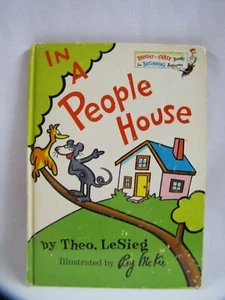 Vintage Dr Seuss Book A People House Bright & Early Book Hardcover 1972 - Picture 1 of 9