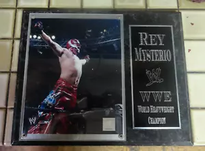 WWE WWF Wrestlemania WELTMEISTER SCHWERGEWICHT Rey Mysterio Matte Plakette BILD - Bild 1 von 5
