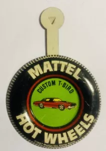 HOT WHEELS Redline : Custom T-Bird - Tin Badge : Original Vintage (ref19) - Picture 1 of 2