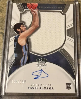2021-22 Crown Royale Santi Aldama Silhouettes Rookie RC Jersey /199 - Image 1 of 2