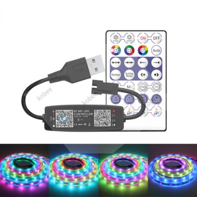 Bluetooth USB Controller Musica per SK6812 WS2811 WS2812B Striscia Luce LED 5V APP - Immagine 1 di 4