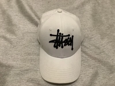 Stüssy Classic Logo Strapback Cap White Black Logo - Image 1 of 4