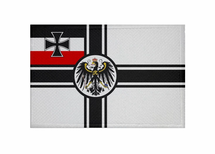 Aufnäher Kaiserliche Marine Reichskriegsflagge Fahne Aufbügler Patch 9 x 6 cm