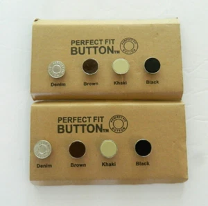 Set of 4 Pairs Perfect Fit Button Waistline Extender Jeans Jackets Buttons - Picture 1 of 2