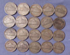 Lot Of 20 Jefferson War Nickels 35% Silver Mixed Dates & Mints