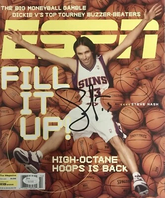Steve Nash Signed ESPN (March 28th 2005) Magazine JSA - Image 1 of 2