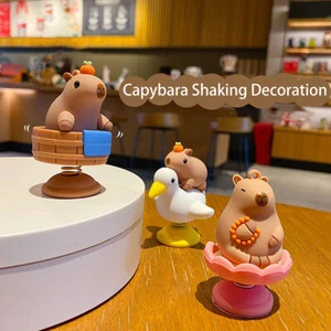 Creative Spring Capybara Shaking Head Figurine Ornaments Relieve Stress ToJO - Picture 1 of 9