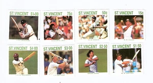 St Vincent 1988 Cricket Players in Action Set MNH (SC# 1108-1115) - Picture 1 of 1