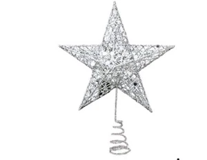 Regpre glitzernder Weihnachtsbaum Topper Stern 8 Zoll hohler Eisendraht 3 Unzen - Bild 1 von 3