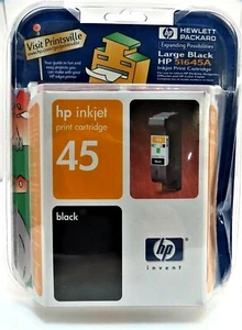 Cartuccia di inchiostro HP 45 nera nuova originale di fabbrica - scaduta - Foto 1 di 2