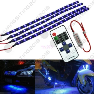 Wireless Blue LED Strip Kit For Boat Marine Car Interior Lighting 30cm 15LED - Imagen 1 de 12