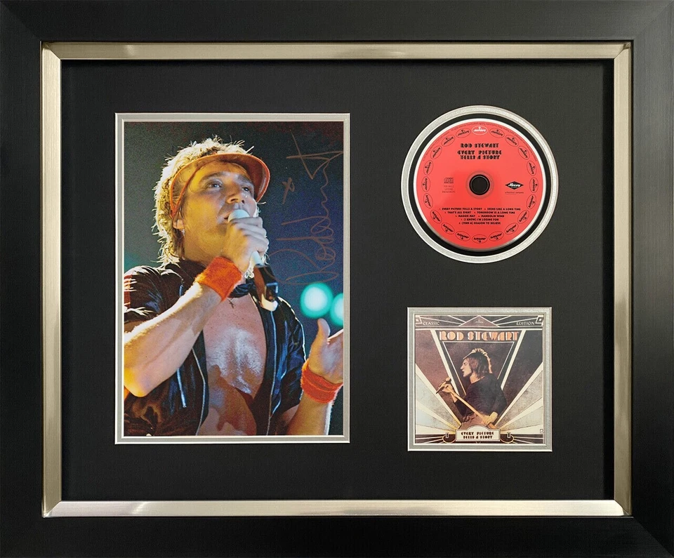 Rod Stewart Hand Signed Framed CD Display - Every Picture Tells a Story Foto 1 de 1