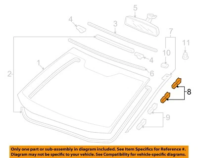 HONDA OEM 07-11 CR-V Parabrisas Revelar Molduras-Clip Moldura Lateral 91570SWA305 Foto 1 de 2