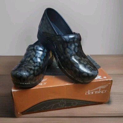 Zuecos Dansko Pro XP Talla 7.5-7 EU 38 Holográficos Iridiscentes Leopardo Arco Iris Foto 1 de 4
