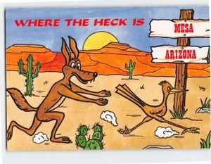 Postcard Where the Heck is Mesa Arizona - Picture 1 of 2