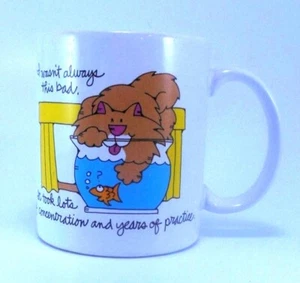 Vintage Funny "I wasn't always this bad" Cat Mug Made in Thailand - Picture 1 of 5