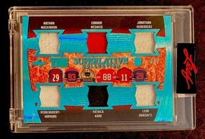 NATHAN MACKINNON CONNOR MCDAVID 2020-21 THE SUPERLATIVE 6 jersey PATCH 7 MADE - Picture 1 of 3
