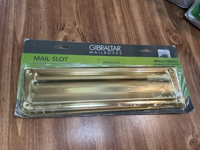 Gibraltar MS00BR03 Brass Mail Box Slot & Sleeve & Hardware 11 1/2” New Open Box - Image 1 of 3
