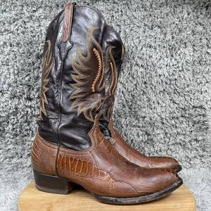 De Colección Cuadra Exótico Avestruz Vaquero Western Botas de Cuero para Hombres 10.5 Rodeo Rancher - Imagen 1 de 12