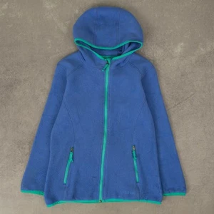 L.L.Bean Vintage Full Zip Hooded Fleece S Women's Blue Outdoor Hiking - Picture 1 of 7