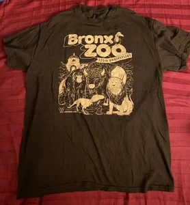 Bronx Zoo New York 125th Anniversary Member 2024 Youth T-Shirt Medium Brown - Picture 1 of 9