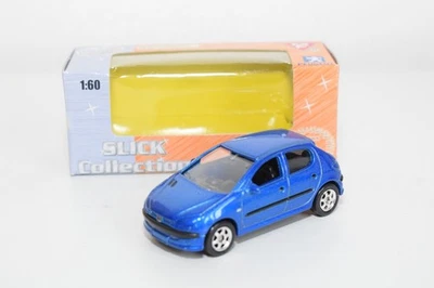B86 1:60 3INCH 3 INCH WELLY SLICK COLLECTION 6258 PEUGEOT 206 MET. BLUE MIB - Immagine 1 di 4