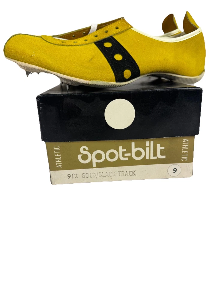 Vintage Spot-Bilt Track Shoes Men’s 9 Suede 70s As-Is Repair Display Parts Box - Image 1 of 4