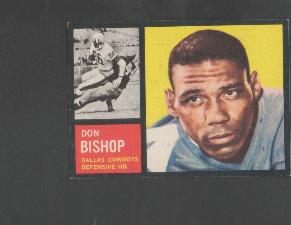 1962 Topps Football Card #46 Don Bishop-Dallas Cowboys Near Mint Card - Image 1 of 1