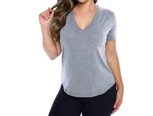 Undersummers V-Neck T Shirt Grey - Picture 1 of 16